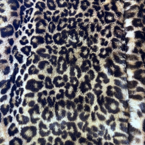 Vintage Carolina Colours Leopard Print Faux Fur Full Zip Vest 90's Ribbed Medium - Picture 6 of 10
